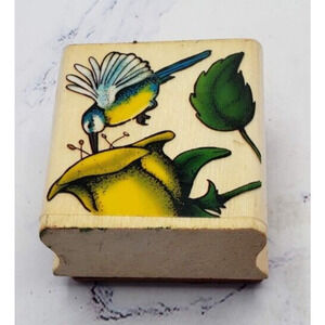 Hummingbird Wood Mounted Rubber Stamp 1998 Sky Kids Wooden Stamp